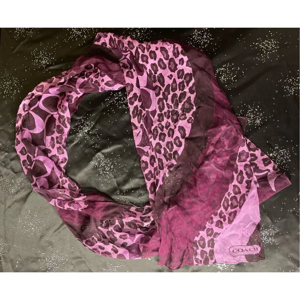Coach Y2K Animal Print Scarf